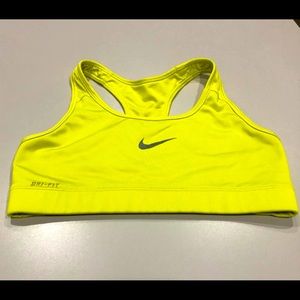 Nike Sports Bra XS Bright Yellow. Great co…